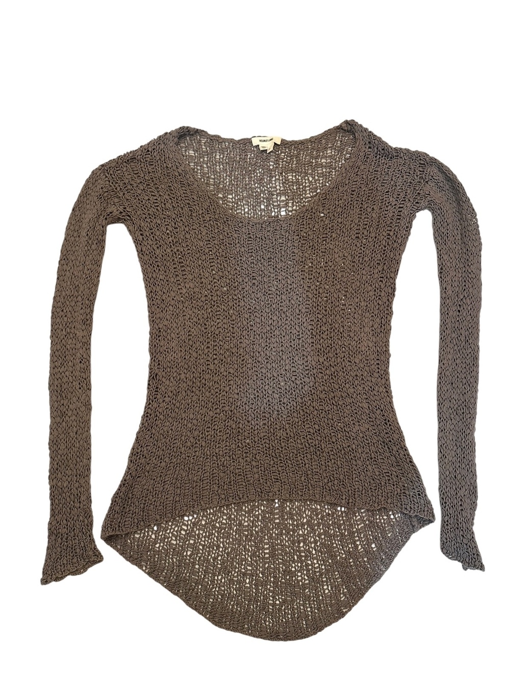 Helmut Lang Brown Open Knit